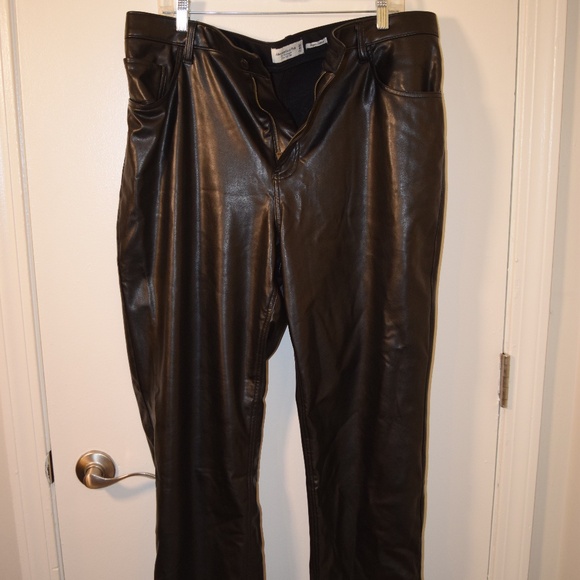 Abercrombie & Fitch Leather Pants - Picture 1 of 11